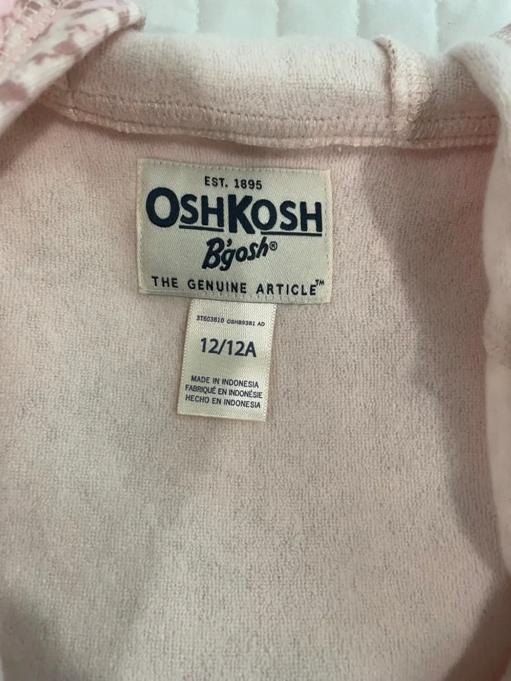 Oshkosh Girl's Long Sleeve Sweater Zipper with Front Pockets
